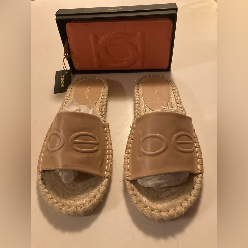 Bebe Wineva Espadrille Slides & Wallet